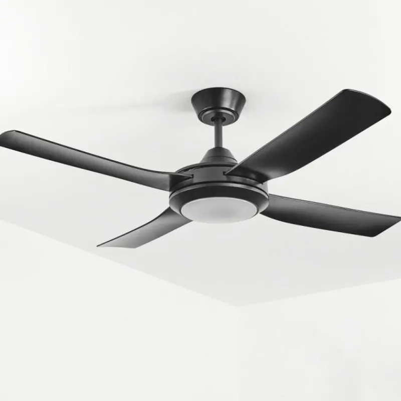 hofstein Ventilateur de plafond Tjerne LED Noir, 1 lumière, Télécommandes