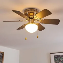 hofstein Ventilateur de plafond Trillo Nickel mat, 1 lumière