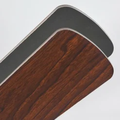 hofstein Ventilateur de plafond Trillo Gris, Bois clair, Nickel mat, 1 lumière