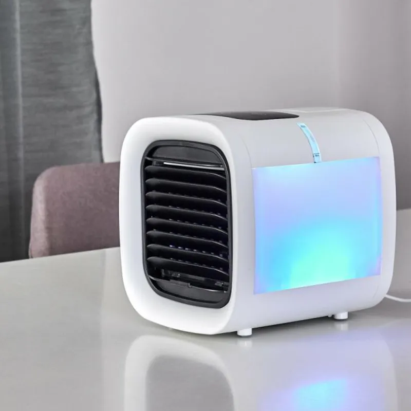 hofstein Ventilateur de table Chania LED Noir, Blanc, 1 lumière, Changeur de couleurs