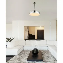 Luminaires Globo Lighting Ventilateur Globo CABRERA LED Nickel mat, 1 lumière, Télécommandes