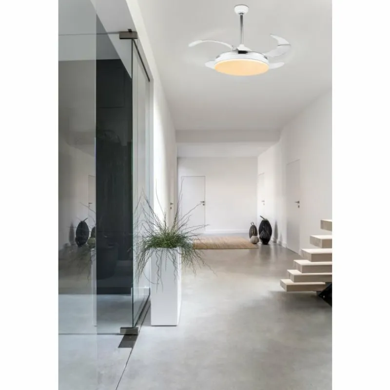 Luminaires Globo Lighting Ventilateur Globo CABRERA LED Blanc, 1 lumière, Télécommandes