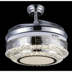 Luminaires Globo Lighting Ventilateur Globo CABRERA LED Nickel mat, 1 lumière, Télécommandes