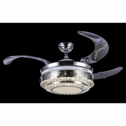 Luminaires Globo Lighting Ventilateur Globo CABRERA LED Nickel mat, 1 lumière, Télécommandes