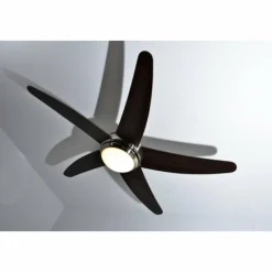 Luminaires Globo Lighting Ventilateur Globo FABIOLA Acier inoxydable, Nickel mat, 1 lumière, Télécommandes