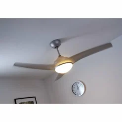 Luminaires Globo Lighting Ventilateur Globo PRIMO Argenté, Blanc, 2 lumières, Télécommandes