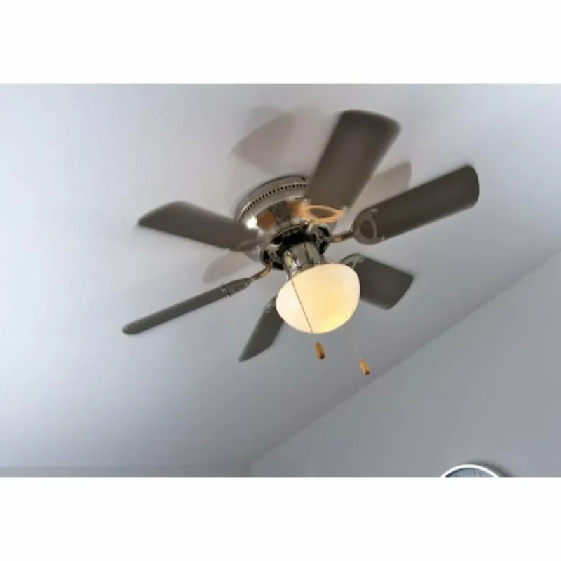 Luminaires Globo Lighting Ventilateur Globo UGO Acier inoxydable, Nickel mat, 1 lumière