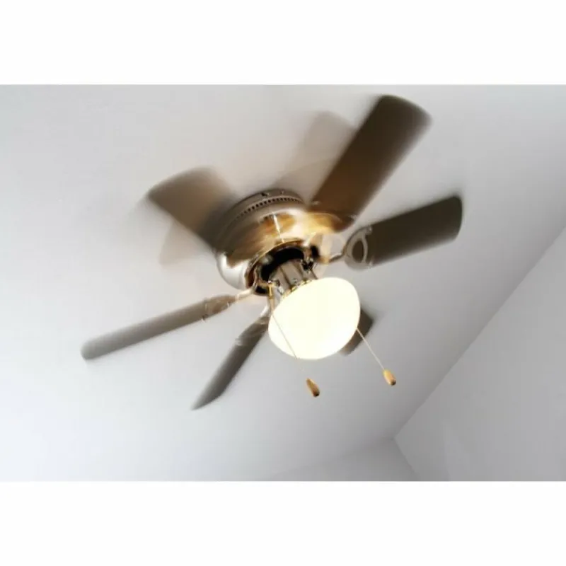 Luminaires Globo Lighting Ventilateur Globo UGO Acier inoxydable, Nickel mat, 1 lumière