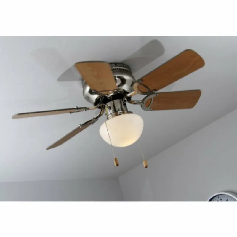 Luminaires Globo Lighting Ventilateur Globo UGO Acier inoxydable, Nickel mat, 1 lumière