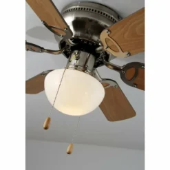 Luminaires Globo Lighting Ventilateur Globo UGO Acier inoxydable, Nickel mat, 1 lumière