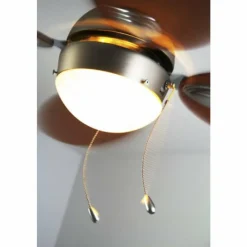 Luminaires Globo Lighting Ventilateur Globo WADE Acier inoxydable, Nickel mat, 1 lumière