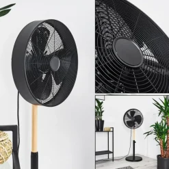 hofstein Ventilateur Markham Bois clair, Noir