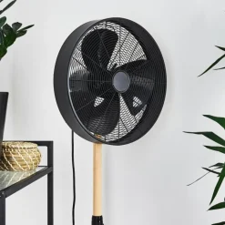 hofstein Ventilateur Markham Bois clair, Noir