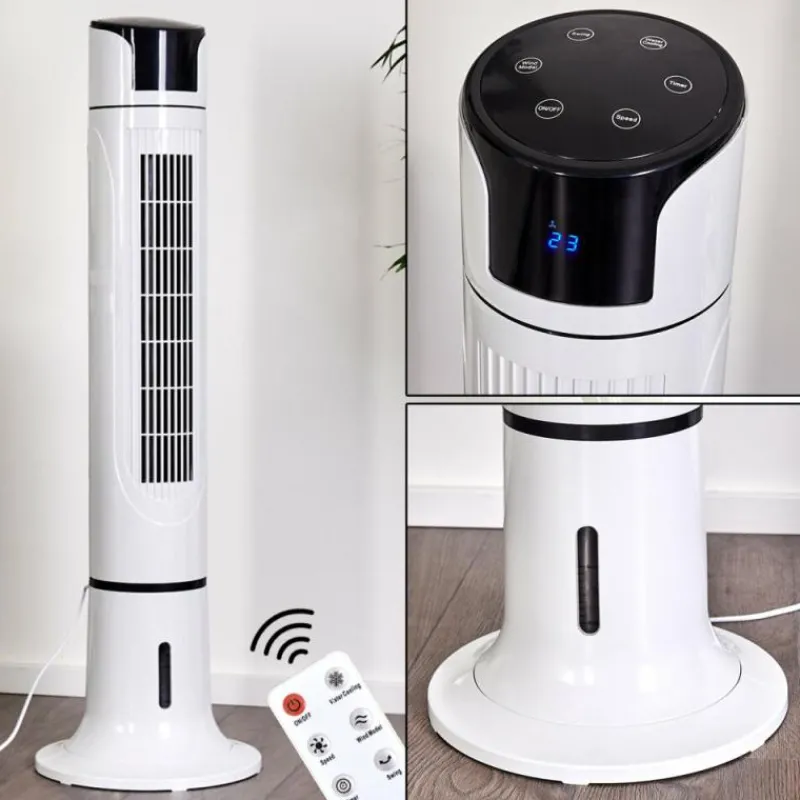 hofstein Ventilateur Urbino Tower Noir, Blanc, Télécommandes