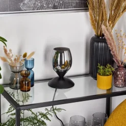 hofstein Verfidelas Luminaire déco, Lampe à poser Noir, 1 lumière