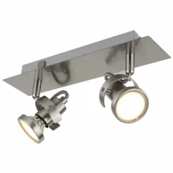 Luminaires Globo Lighting Verpax Plafonnier, Spot de plafond, Applique murale, Spot mural Nickel mat, 2 lumières* Spots Et Projecteurs