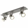 Luminaires Globo Lighting Verpax Plafonnier, Spot de plafond, Applique murale, Spot mural Nickel mat, 3 lumières* Spots Et Projecteurs