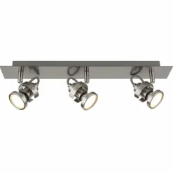 Luminaires Globo Lighting Verpax Plafonnier, Spot de plafond, Applique murale, Spot mural Nickel mat, 3 lumières* Spots Et Projecteurs