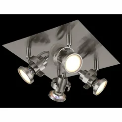 Luminaires Globo Lighting Verpax Plafonnier, Spot de plafond, Applique murale, Spot mural Nickel mat, 4 lumières* Spots Et Projecteurs