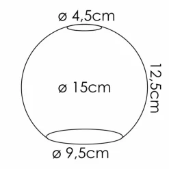 hofstein verre de rechange 15 cm Koyoto Clair, Fumé