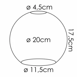 hofstein verre de rechange 20 cm Koyoto Ambre, Clair