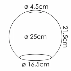 hofstein verre de rechange 25 cm Koyoto Clair, Fumé