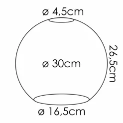 hofstein verre de rechange 30 cm Koyoto Ambre