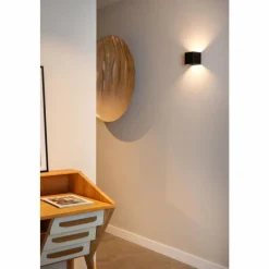 Luminaires Lucide VERTIGO Applique murale LED Noir, 1 lumière, Détecteur de mouvement* Éclairage Led