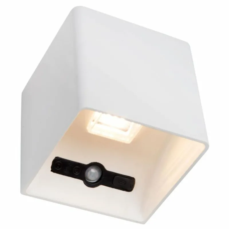 Luminaires Lucide VERTIGO Applique murale LED Blanc, 1 lumière, Détecteur de mouvement* Éclairage Led