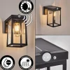 hofstein Verup Lampe murale d´extérieur, Applique murale LED Noir, 1 lumière, Détecteur de mouvement