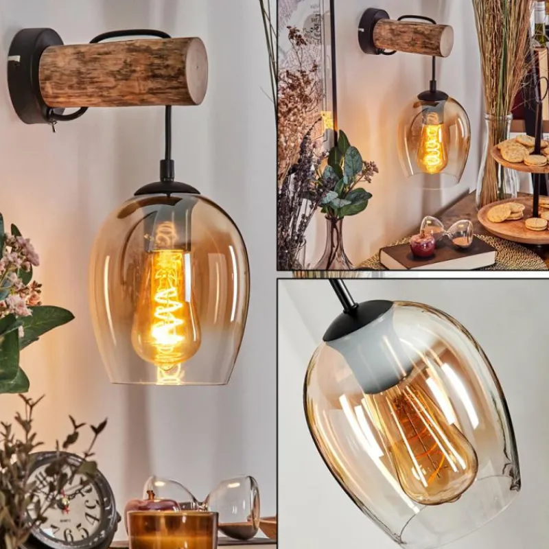 hofstein Vevino Applique murale Écru, Noir, 1 lumière