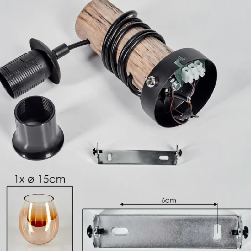 hofstein Vevino Applique murale Écru, Noir, 1 lumière