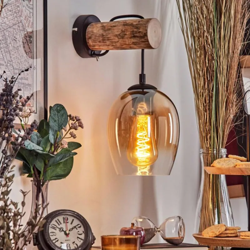 hofstein Vevino Applique murale Écru, Noir, 1 lumière