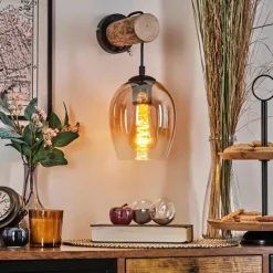 hofstein Vevino Applique murale Écru, Noir, 1 lumière