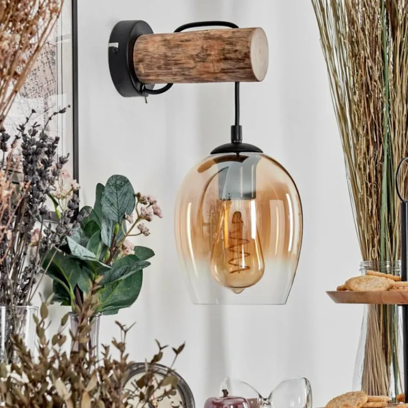 hofstein Vevino Applique murale Écru, Noir, 1 lumière