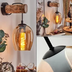 hofstein Vevino Applique murale Écru, Noir, 1 lumière