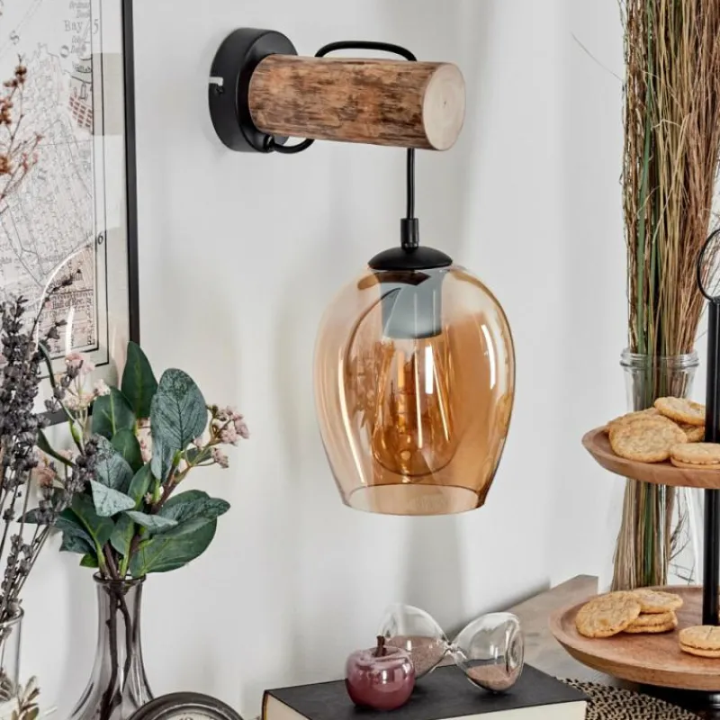 hofstein Vevino Applique murale Écru, Noir, 1 lumière