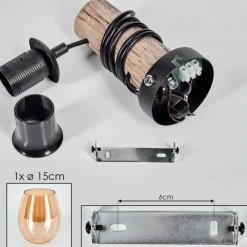 hofstein Vevino Applique murale Écru, Noir, 1 lumière