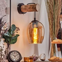 hofstein Vevino Applique murale Écru, Noir, 1 lumière