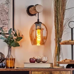 hofstein Vevino Applique murale Écru, Noir, 1 lumière