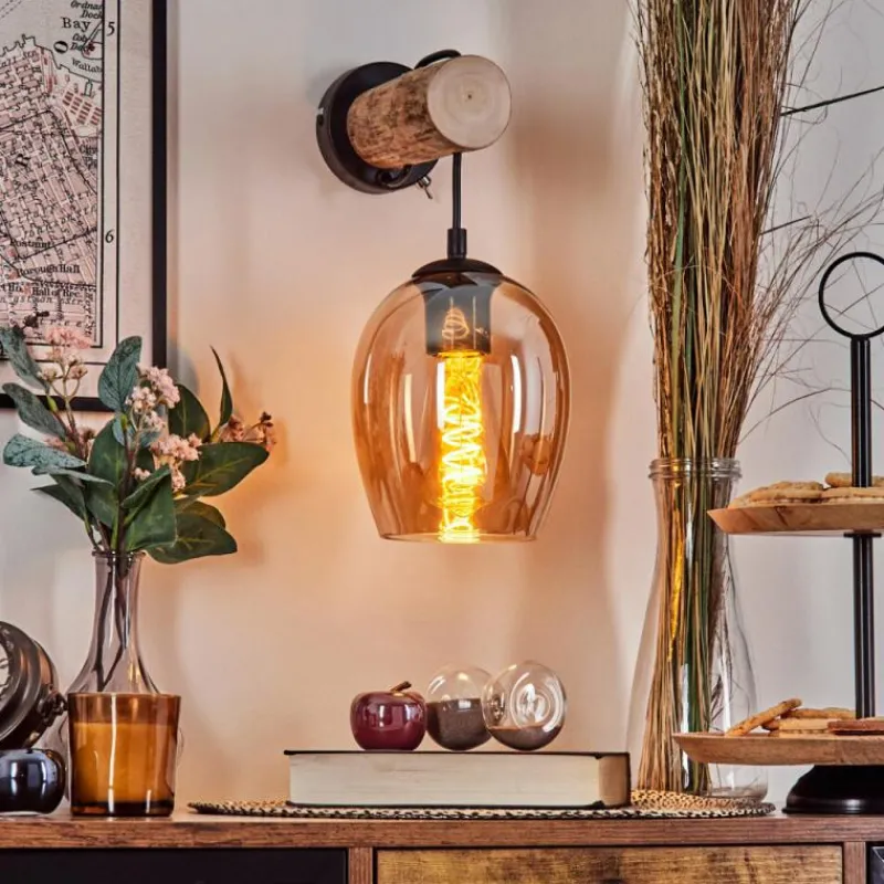 hofstein Vevino Applique murale Écru, Noir, 1 lumière