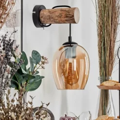 hofstein Vevino Applique murale Écru, Noir, 1 lumière