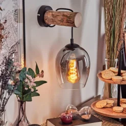 hofstein Vevino Applique murale, Spot mural Écru, Noir, 1 lumière