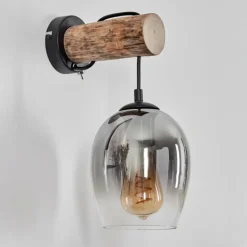 hofstein Vevino Applique murale, Spot mural Écru, Noir, 1 lumière