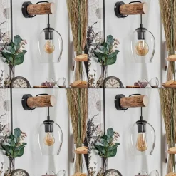 hofstein Vevino Applique murale, Spot mural Écru, Noir, 1 lumière