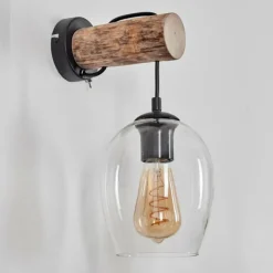 hofstein Vevino Applique murale, Spot mural Écru, Noir, 1 lumière