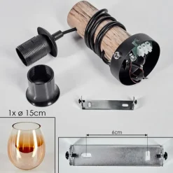 hofstein Vevino Boule lumineuse, Applique murale Écru, Noir, 1 lumière