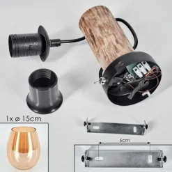 hofstein Vevino Boule lumineuse, Applique murale Écru, Noir, 1 lumière