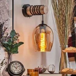 hofstein Vevino Boule lumineuse, Applique murale Écru, Noir, 1 lumière