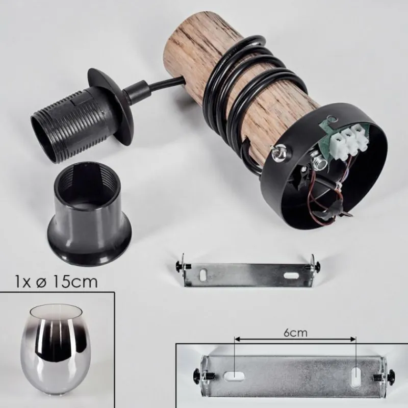 hofstein Vevino Boule lumineuse, Applique murale Écru, Noir, 1 lumière